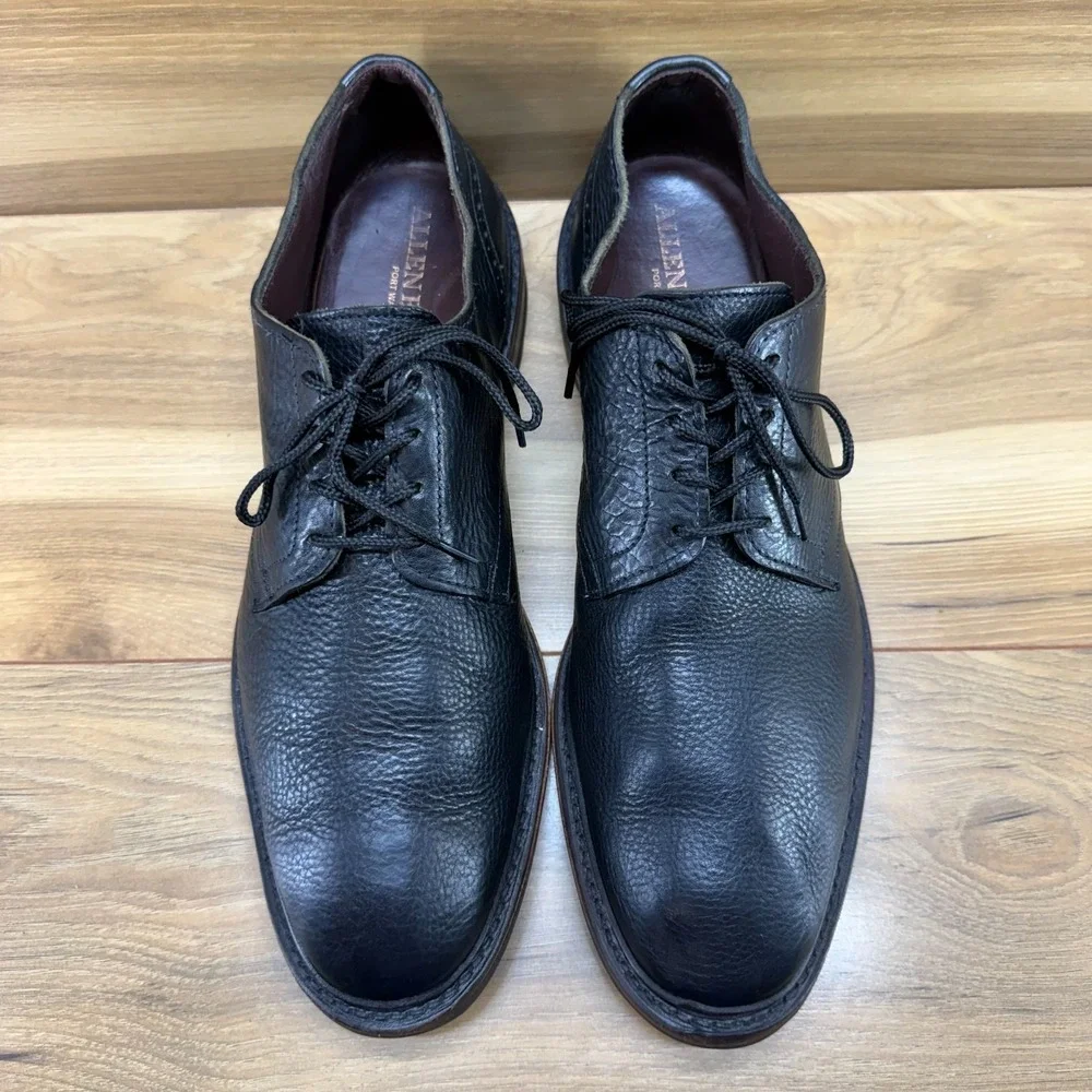 Allen Edmonds Mackenna Oxfords Mens 11.5 D Dainite Business Casual Black Pebble